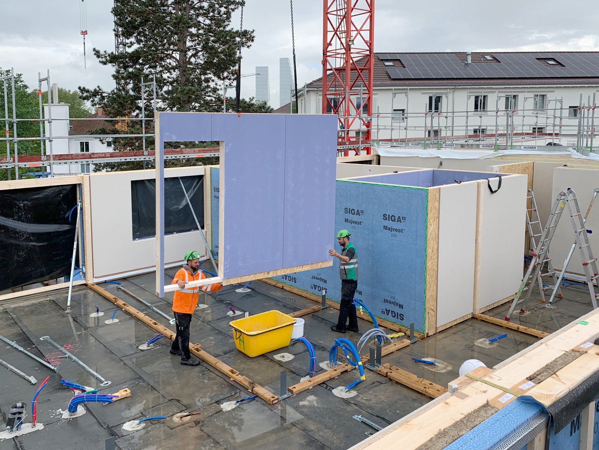 Elementbau Basel Aufstockung Wohnüberbauung Rheinacker