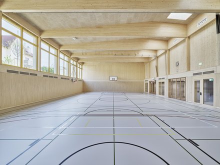 Gesamtleistungen Münchenstein Neubau Turnhalle Sek Lärchen Elementbau