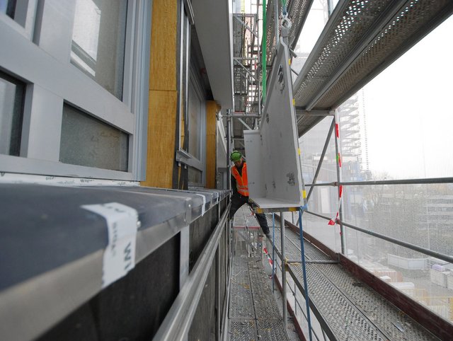 Fassadenbau Glasfaserbetonelement Alu-Tragwerke Redingstrasse Basel Fassadenbau Glasfaserbetonelement Alu-Tragwerke Redingstrasse Basel