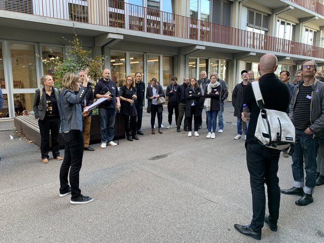 Outsight Re-Use Zirkukäres Bauen Besichtigung Kultur- und Gewerbehaus ELYS Basel