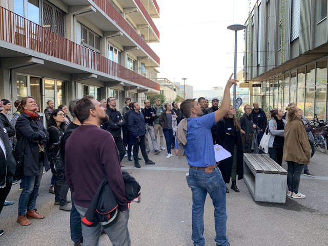 Outsight Re-Use Zirkukäres Bauen Besichtigung Kultur- und Gewerbehaus ELYS Basel