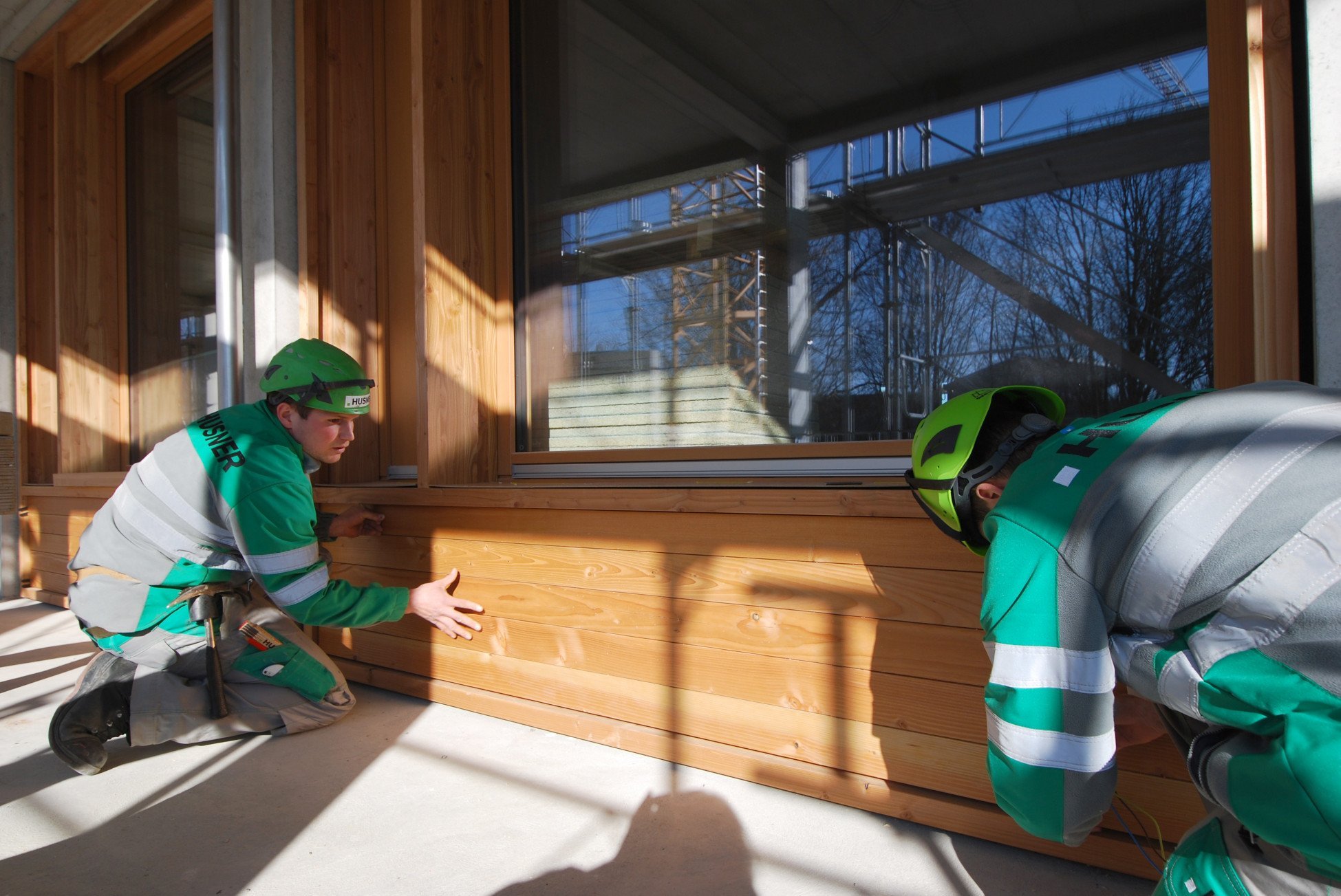 Holzverkleidungen Neubau Schulanlage Brühl Solothurn