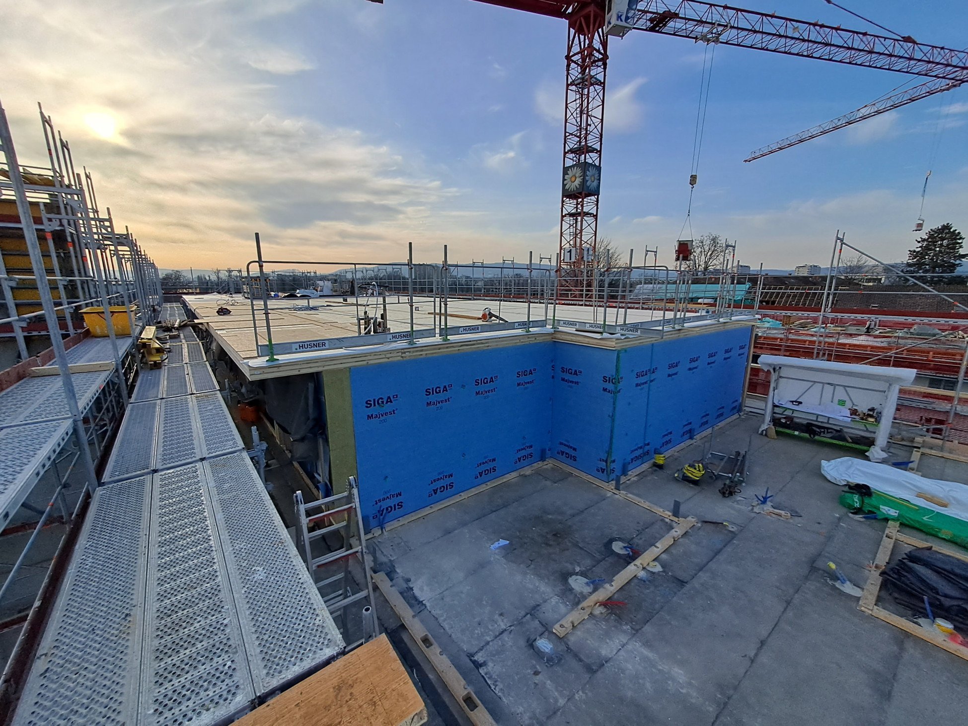 Elementbau Basel Aufstockung Wohnüberbauung Rheinacker