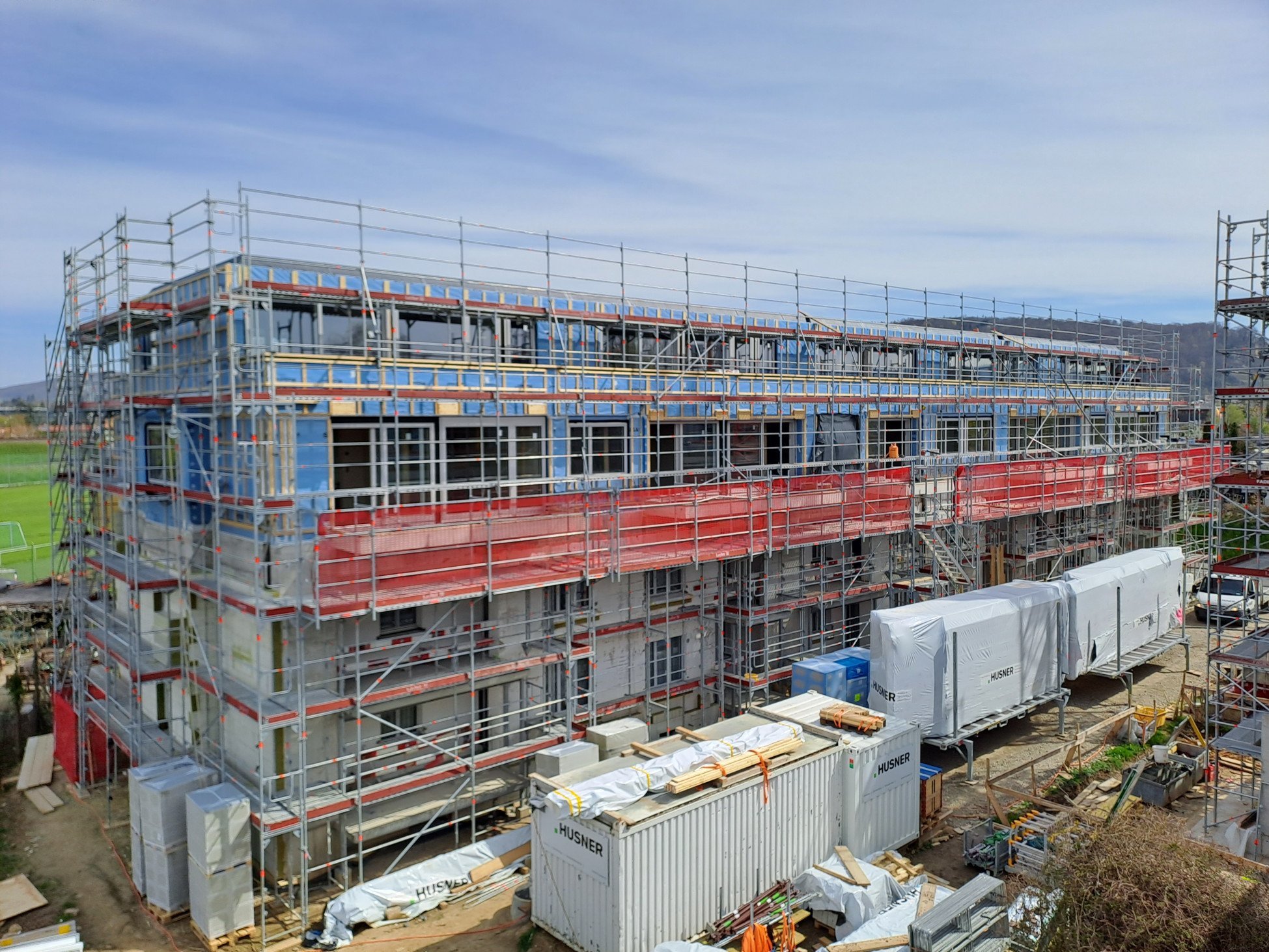 Elementbau Basel Aufstockung Wohnüberbauung Rheinacker