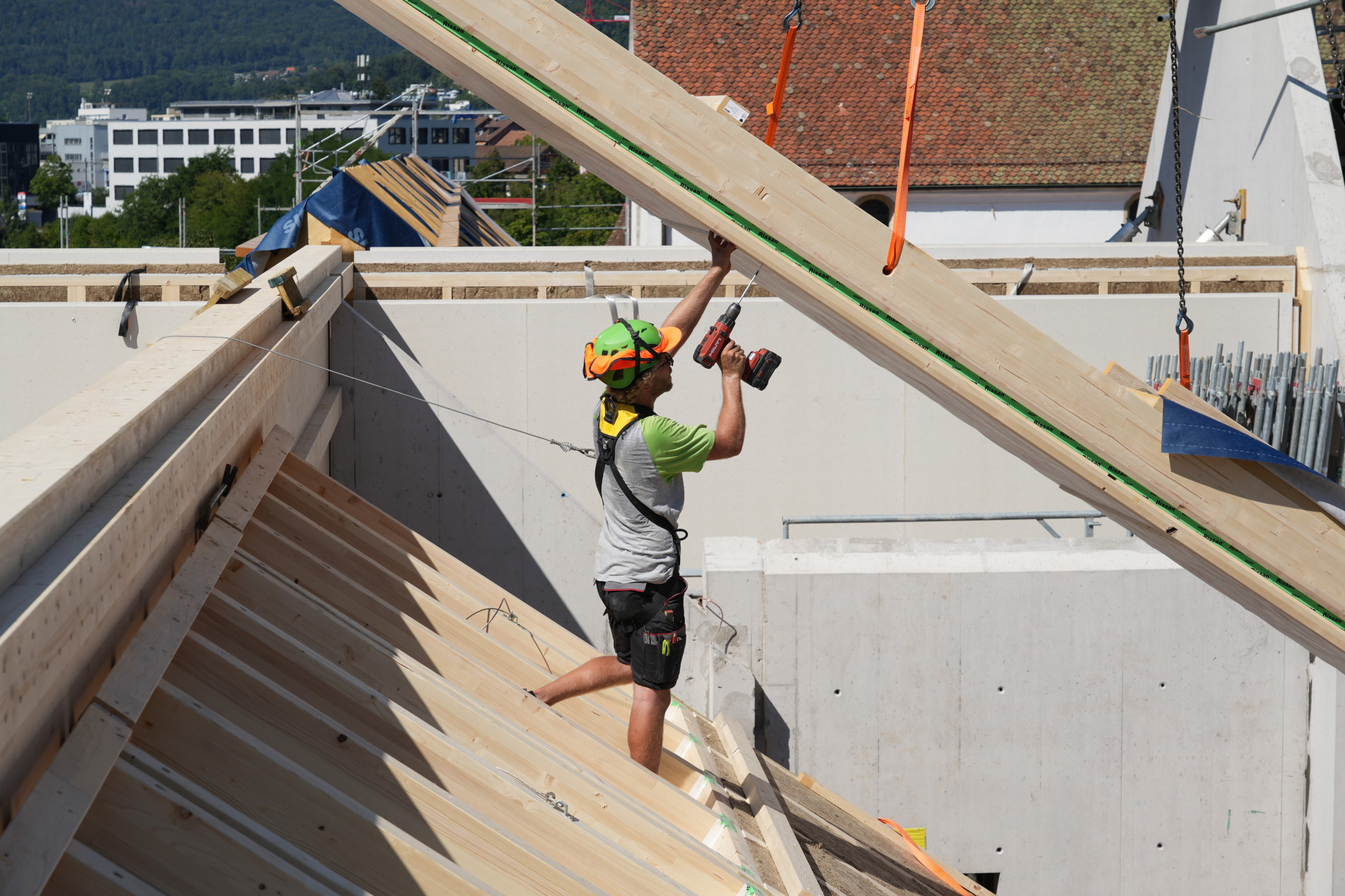 Wettingen Holzelementbau Umbau Erweiterung Schule