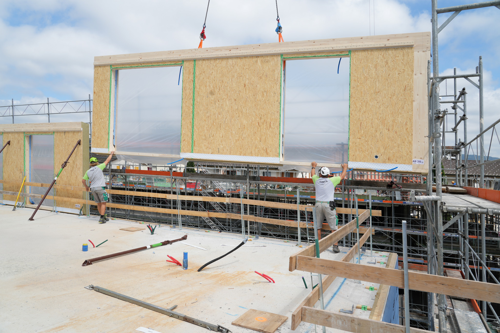 Neuenhof Holzelementbau Neubau Wohnüberbauung
