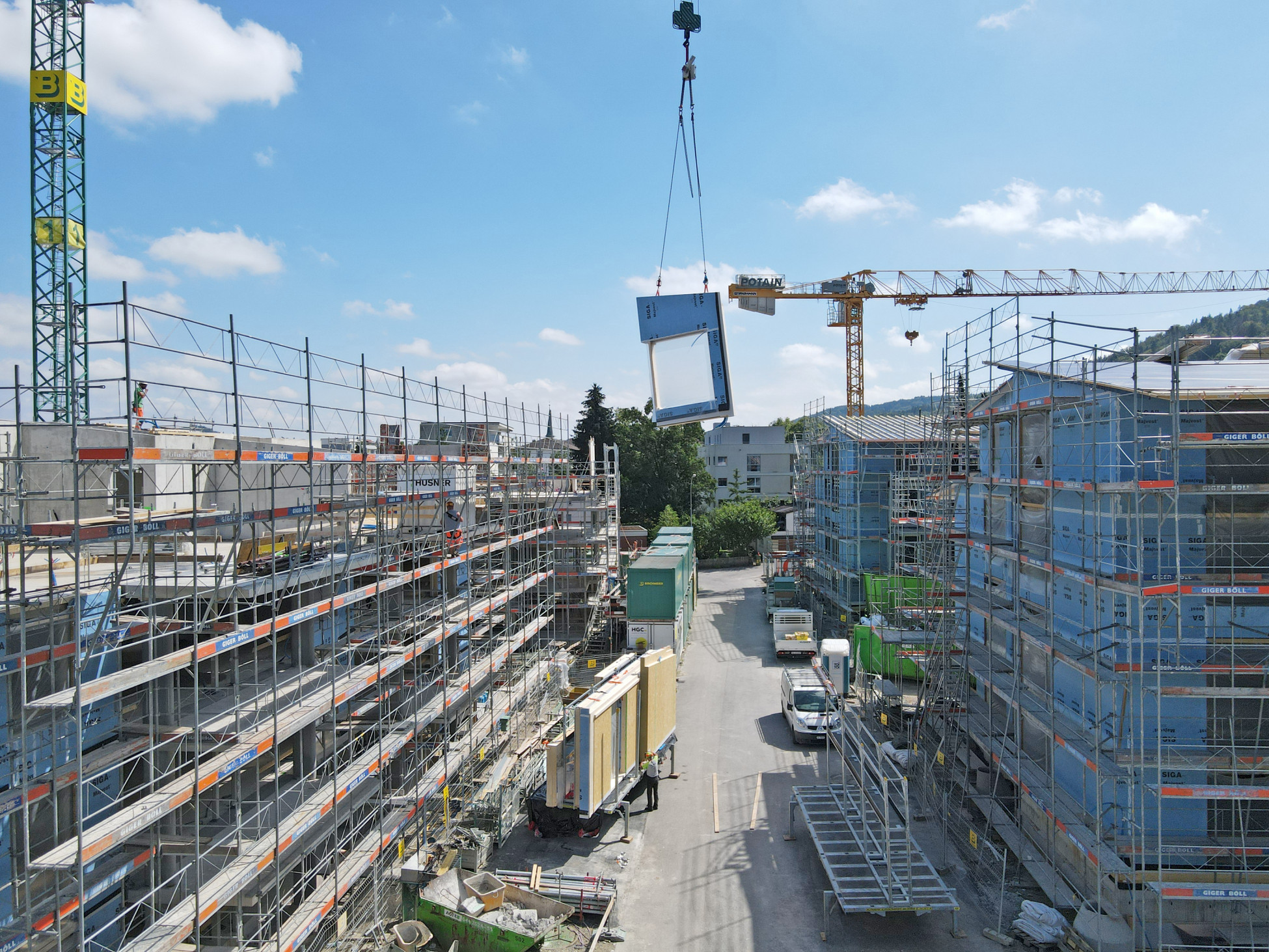 Neuenhof Holzelementbau Neubau Wohnüberbauung