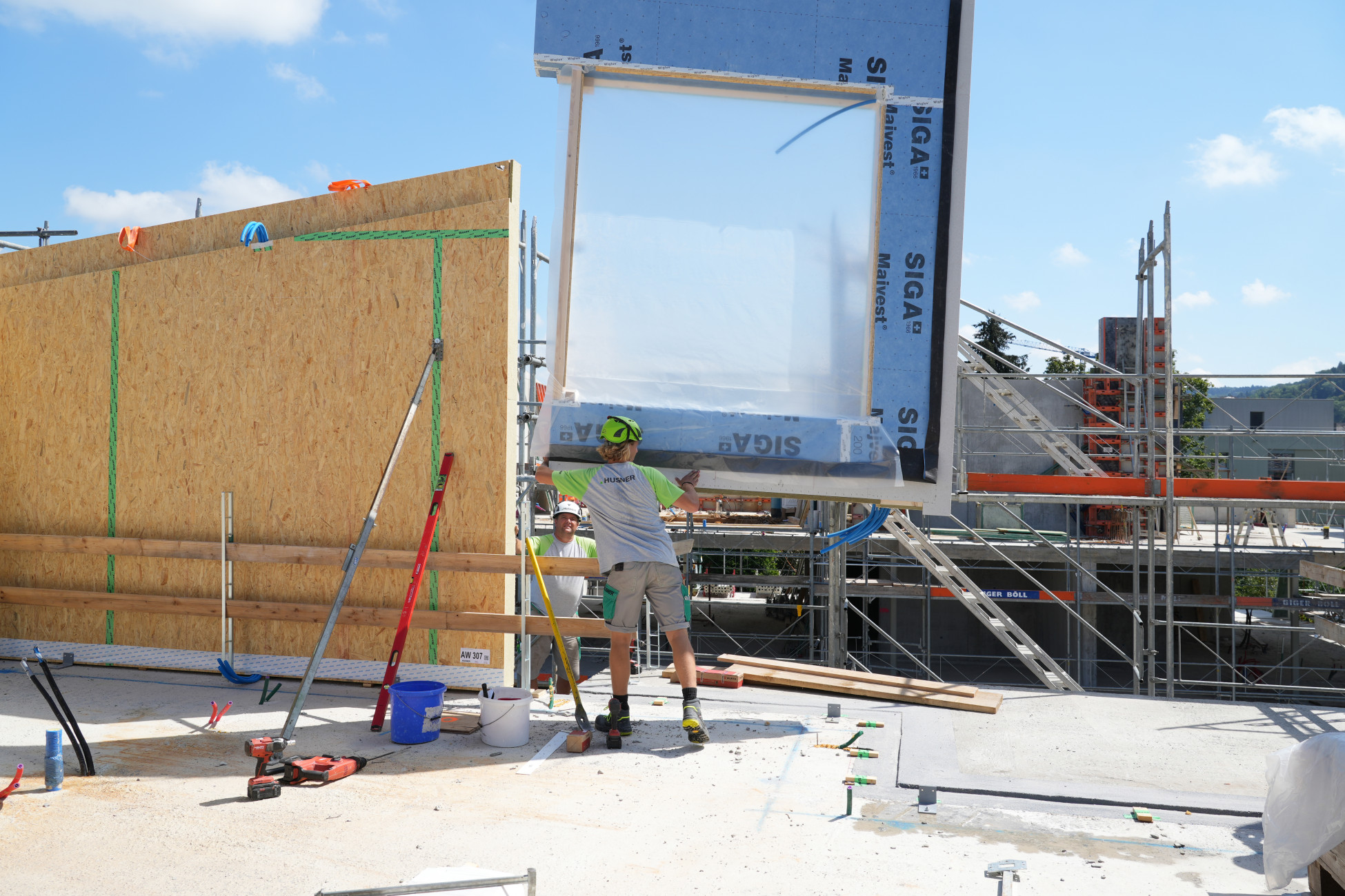 Neuenhof Holzelementbau Neubau Wohnüberbauung