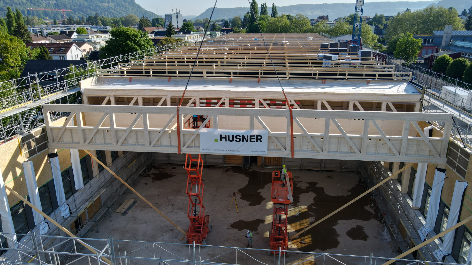 Elementbau Ingenieurholzbau Windisch Neubau Schulanlage Dohlenzelg