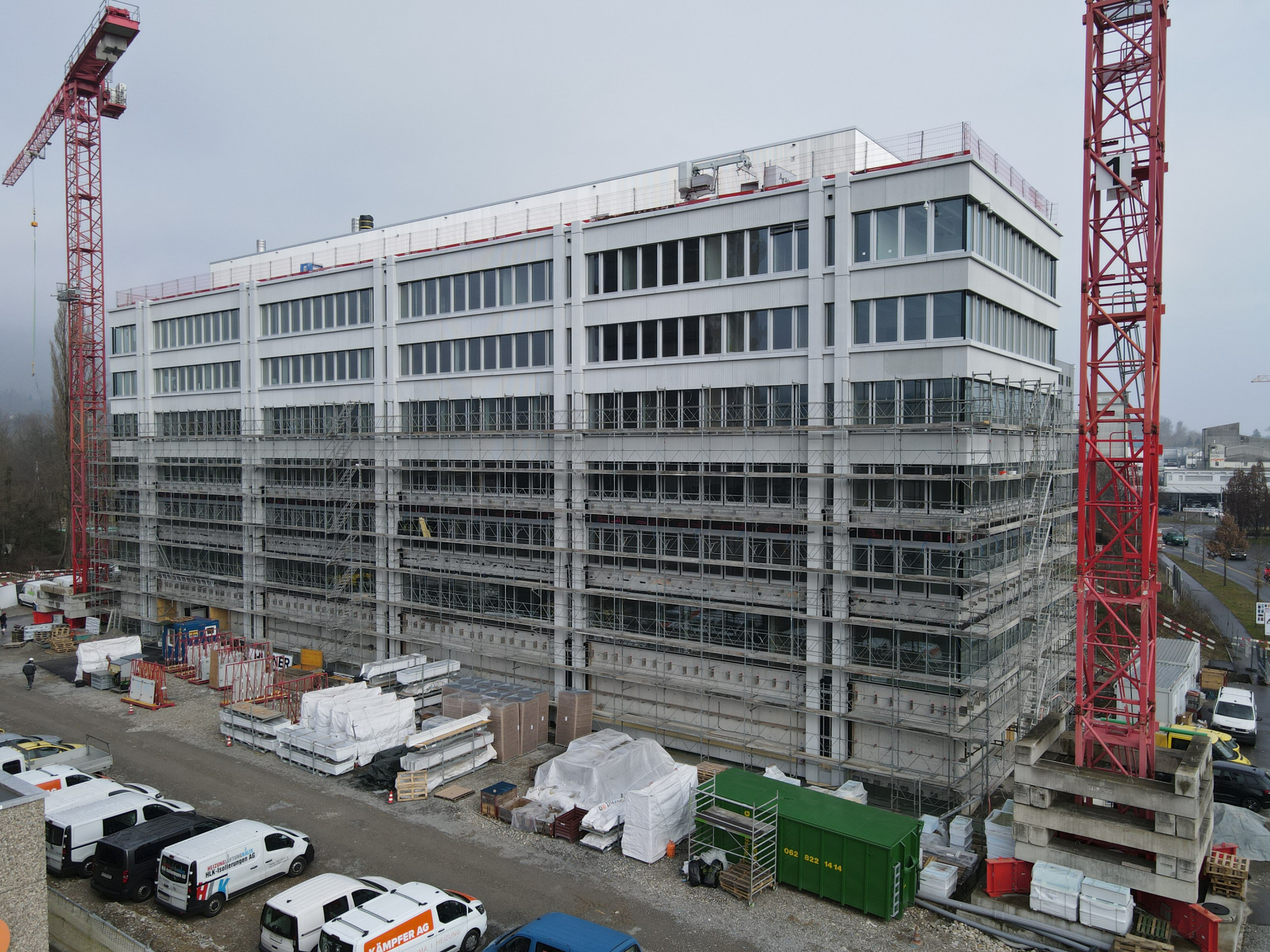 Fassadenbau Aarau Neubau Polizeigebaeude Glasfaserbeton 